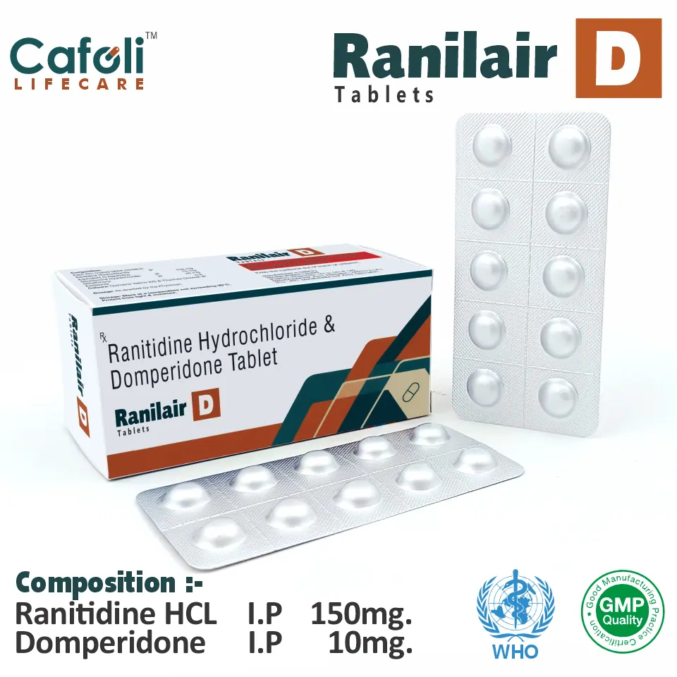 : Domperidone 10mg + Ranitidine 150mg Tablet PCD Pharma